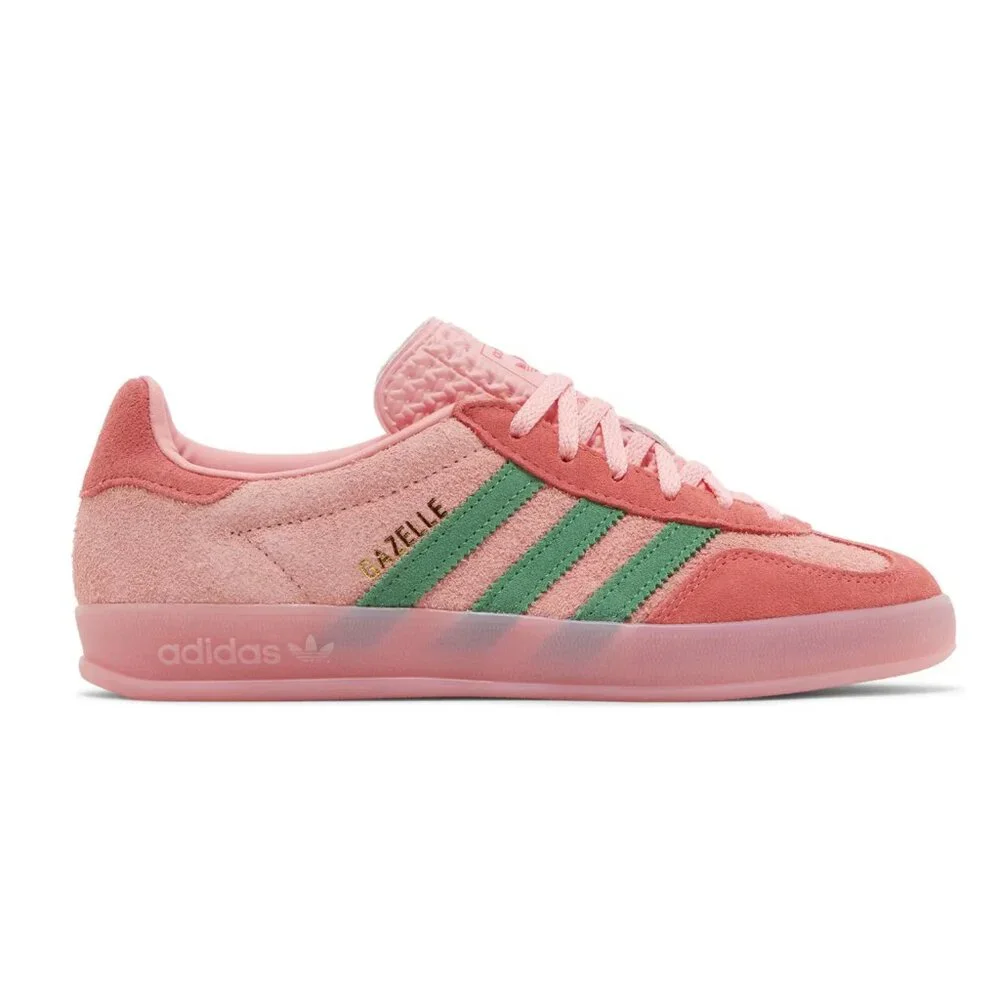 🍓 adidas Gazelle Indoor Semi Pink Spark Preloved Scarlet Green Men's 7 UK 6.5 - Picture 13 of 14